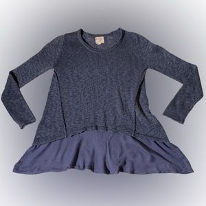 Hippie Rose Blue Sweater Womens Size Small